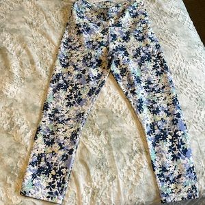 Floral cropped leggings